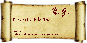 Michels Gábor névjegykártya